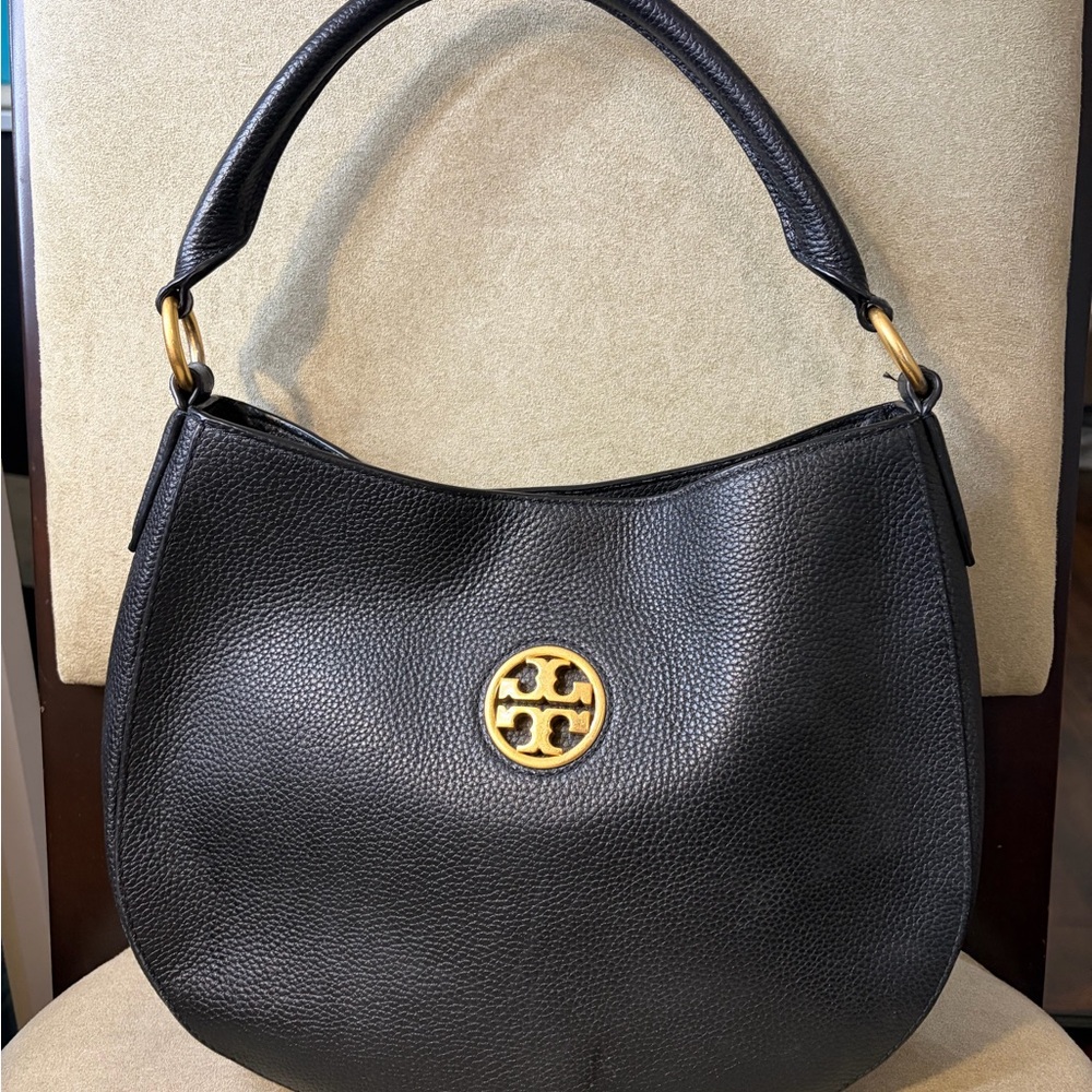 Tory Burch Carson Hobo Bag with Gold Logo Accent